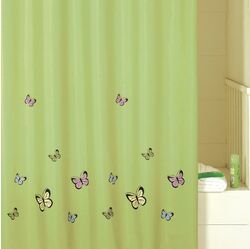 Шторка для ванной комнаты Iddis Green Butterfly