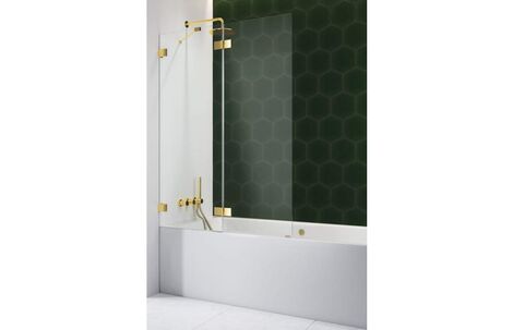 Распашная стеклянная шторка для ванны Essenza Pro Gold PND II