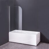 Распашная стеклянная шторка для ванны Agger A02