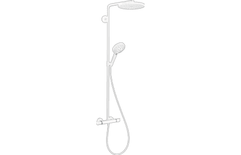 Термостатическая душевая система Hansgrohe Raindance Select Showerpipe S 240 1jet PowderRain 27633