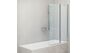 Распашная стеклянная шторка для ванны Roth TV2