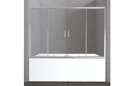 Раздвижная стеклянная шторка для ванны BelBagno Unique VF-2