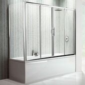 Раздвижная стеклянная шторка для ванны Novellini Lunes 2AV