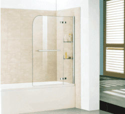 Распашная стеклянная душевая шторка для ванны Weltwasser WW100 100D2AK