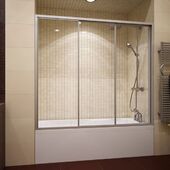 Раздвижная стеклянная шторка для ванны GuteWetter Practic Part GV-403A