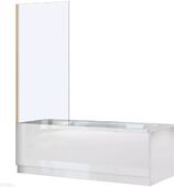 Неподвижная стеклянная шторка Rea Elegant Gold 80