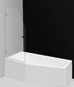 Распашная стеклянная шторка для ванны Roth SaniPro Screen Mini