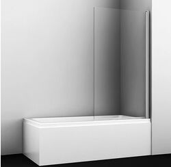 Распашная стеклянная шторка для ванны WasserKRAFT Berkel 48P01