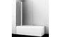 Распашная стеклянная шторка для ванны WasserKRAFT Berkel 48P02