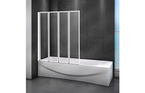 Складная стеклянная шторка для ванны Cezares Relax V-4