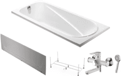 Готовое решение: акриловая ванна Weltwasser Oker с душевым гарнитуром Loffrey LF83112W