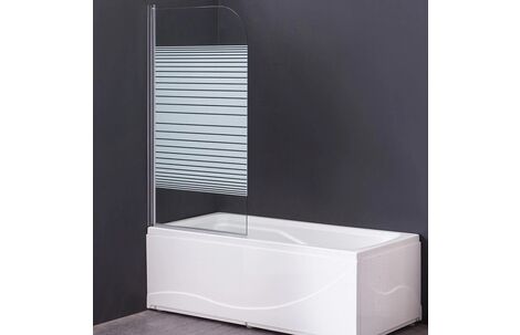Распашная стеклянная шторка для ванны Grossman GR-100P