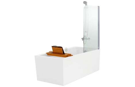 Неподвижная стеклянная душевая шторка для ванны Niagara SS-148080-14