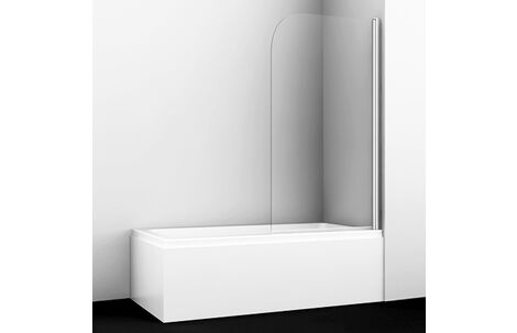 Распашная стеклянная шторка для ванны WasserKRAFT Leine 35P01