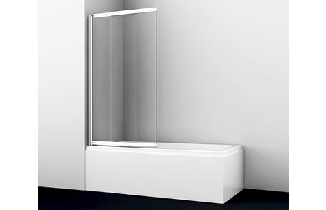Распашная стеклянная шторка для ванны WasserKRAFT Main 41S02