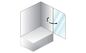 Распашная стеклянная шторка для ванны Kolpa-san Sole TP 75